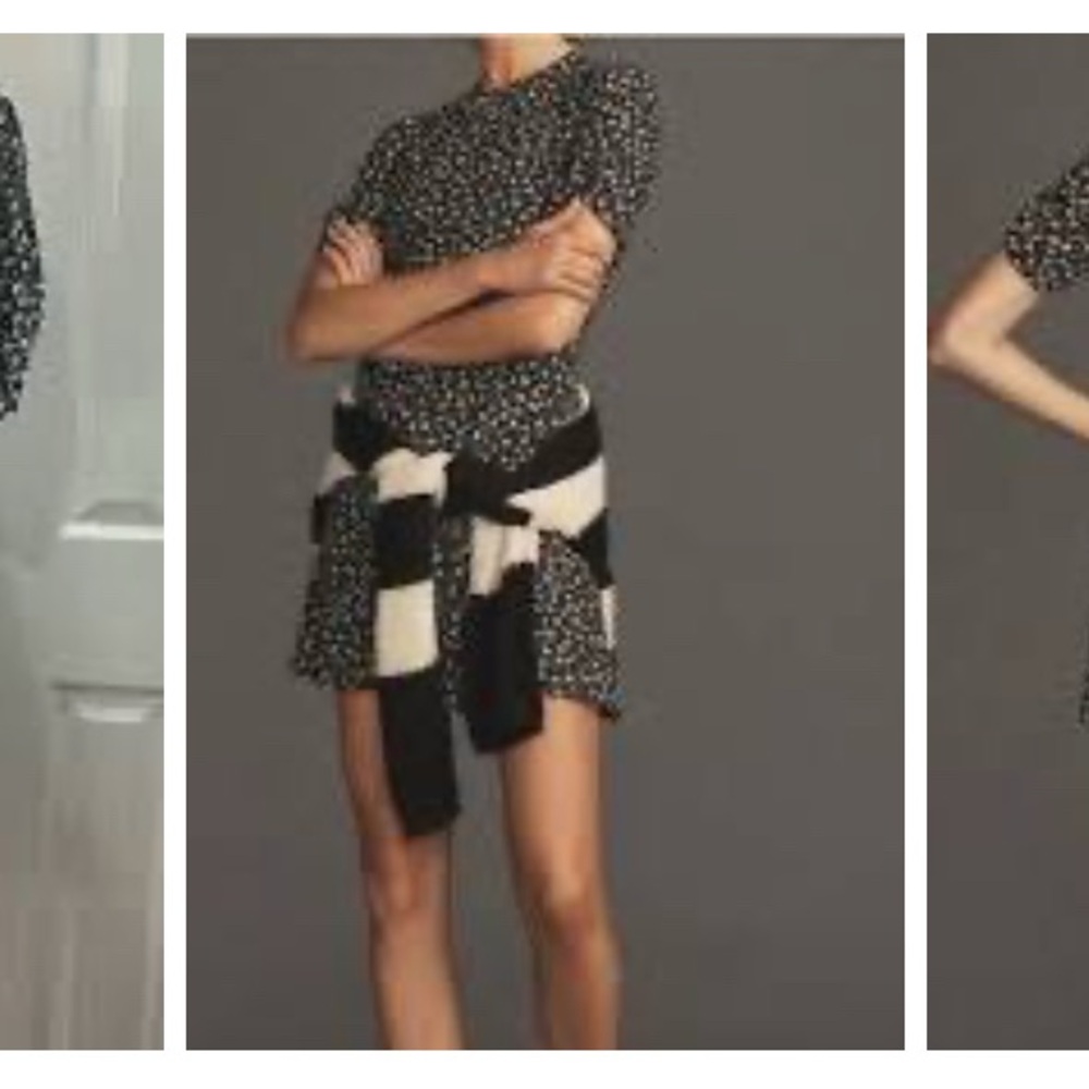 Reformation Black and White Mini Dress